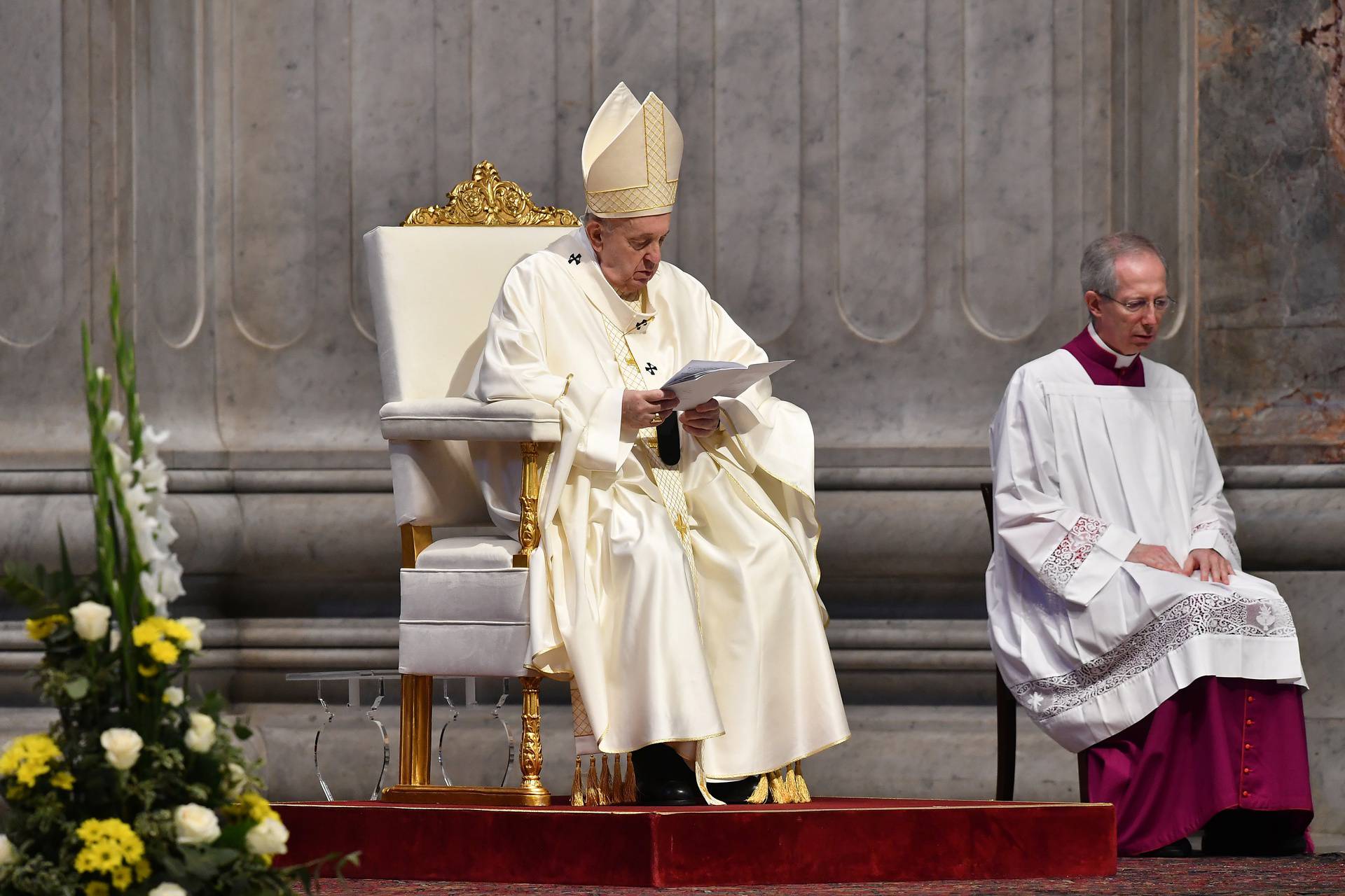 Pope Francis holds the traditional Corpus Christi feast Mass