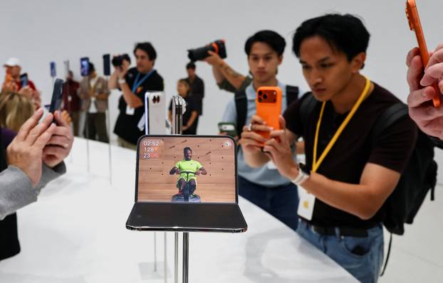 Apple holds event at the Steve Jobs Theater on its campus in Cupertino