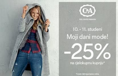 Vikend za pamćenje: C&A Dani mode uz popust od 25%