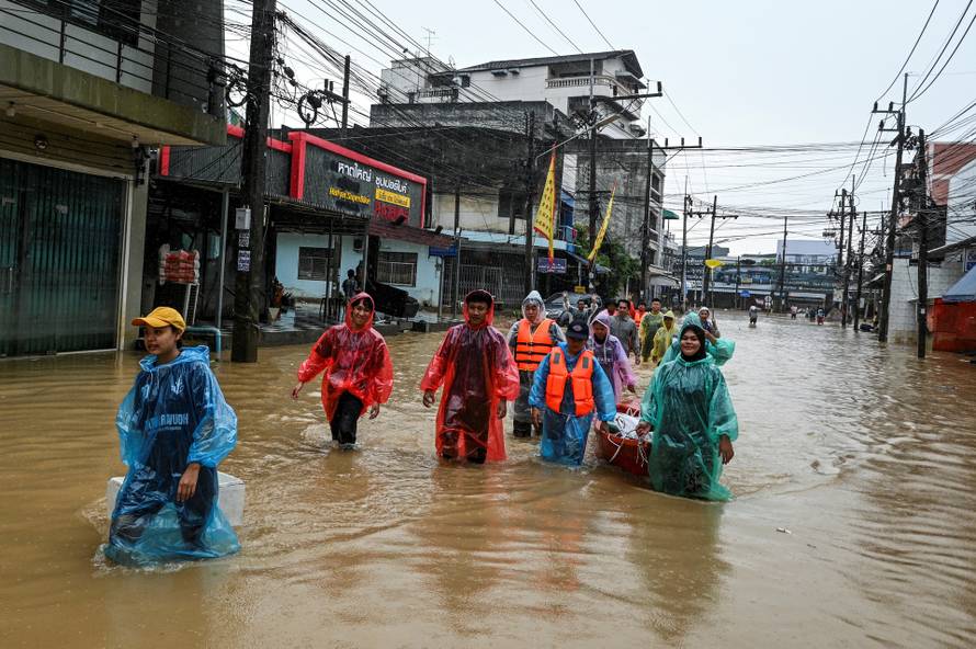 Heavy flooding in southern Thailand