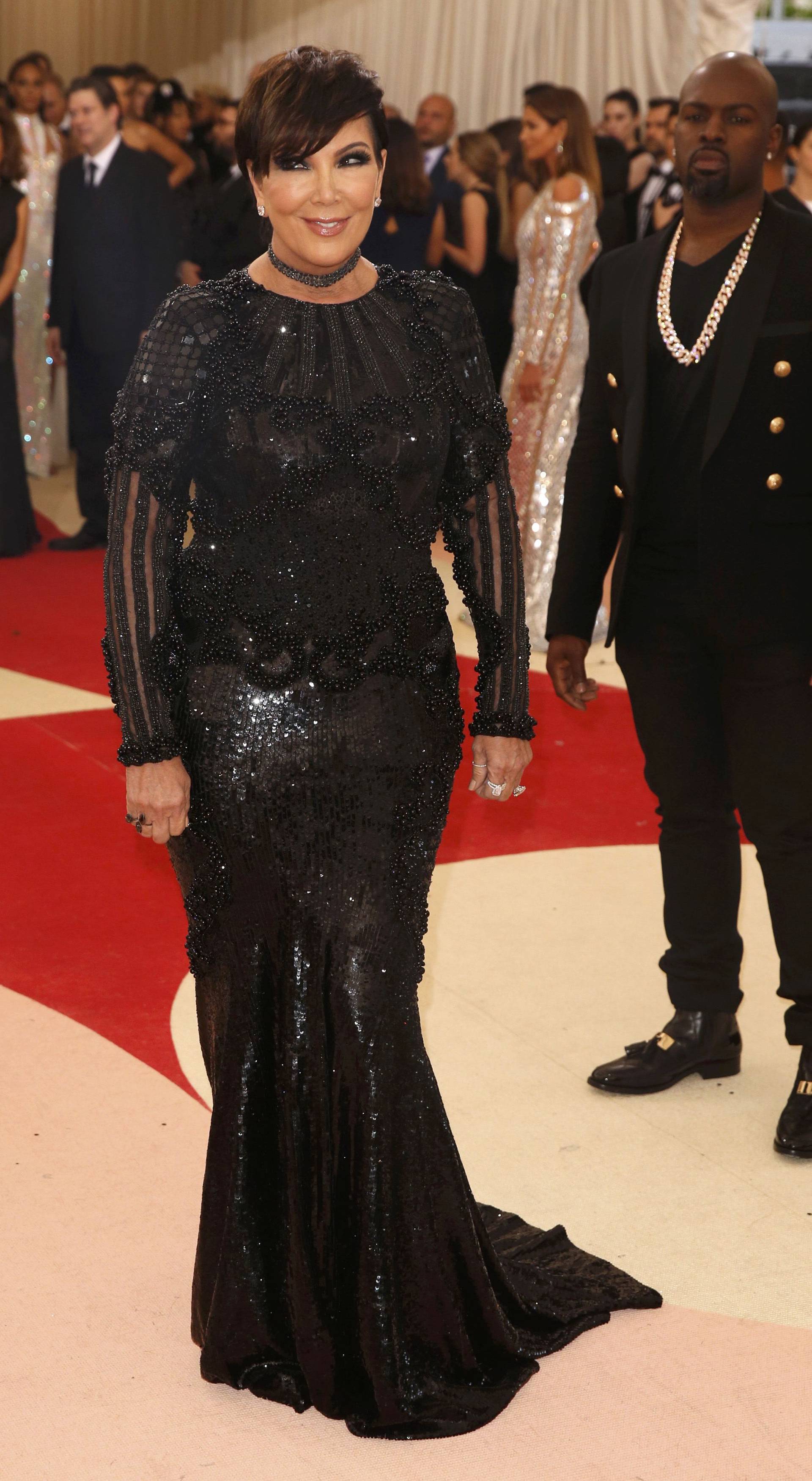 Kris Jenner and companion Gamble arrive at the Met Gala in New York
