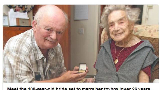Ima 100 godina, a udaje se za 'dečka' koji je 26 godina mlađi