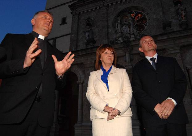 ARHIVA - 2009. Marija Bistrica: ?ur?a Adleši? crkveno se vjen?ala sa suprugom Staškom