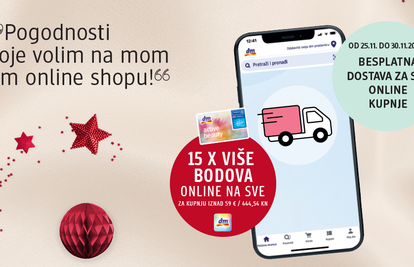 Uz besplatnu dostavu u dm online shopu obavite povoljniju kupnju bez stresa