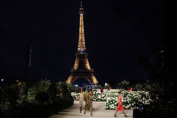 Yves Saint Laurent Womenswear Spring/Summer 2026 collection show during Paris Fashion Week