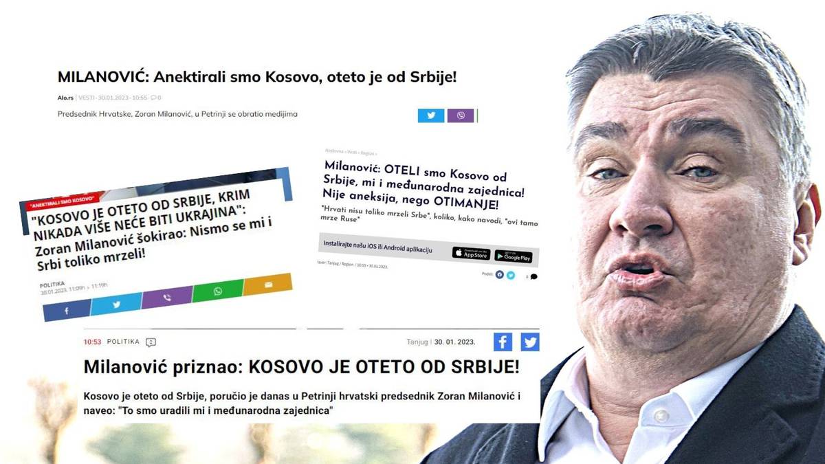 Milanović rekao da su Hrvatska i međunarodna zajednica otele Kosovo. Vučićevi mediji slave | 24sata