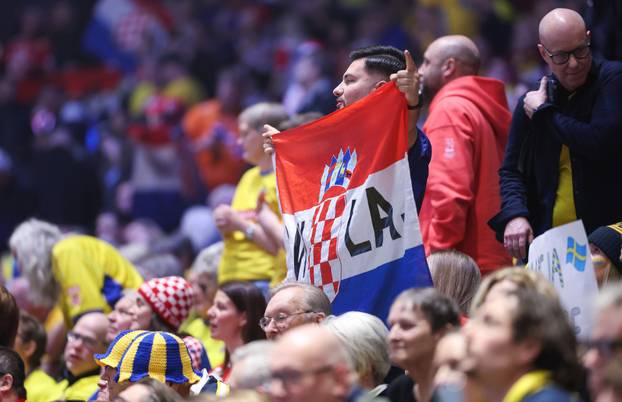 Susret Švedske i Hrvatske u prvom krugu EHF Europskog prvenstva, navijači