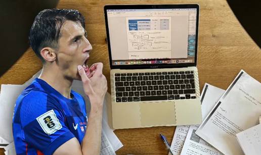 FOTO Laptop, kalkulator i hrpa papira. Budimir uči  za ispite dok ga mnogi klubovi žele dovesti