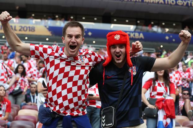Moskva: Navijači na tribinama tijekom finalne utakmice između Francuske i Hrvatske