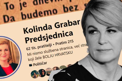 LA&Zcaron;NA KOLINDA Netko podme&cacute;e 'fejk' profile. Biv&scaron;a predsjednica ka&zcaron;e: 'Nek' se time bave slu&zcaron;be'