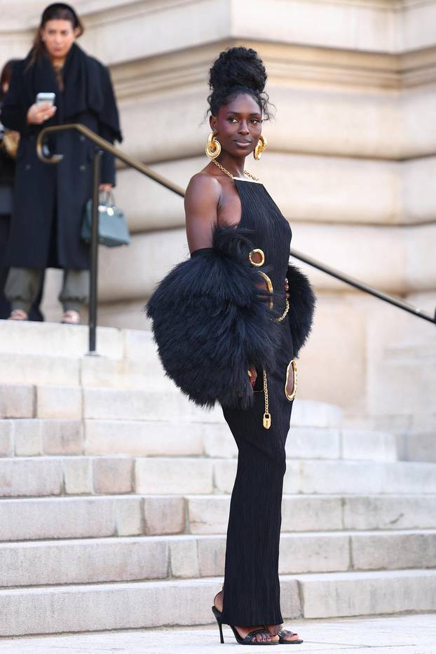 Guests at Schiaparelli Haute Couture Spring/Summer 2026 show in Paris