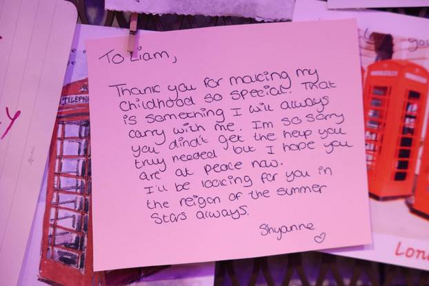 Tributes to Liam Payne in London