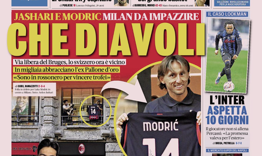 Modrić glavna vijest talijanskih novina: 'On donosi pobjedničku kulturu poput Bobana i Kake'