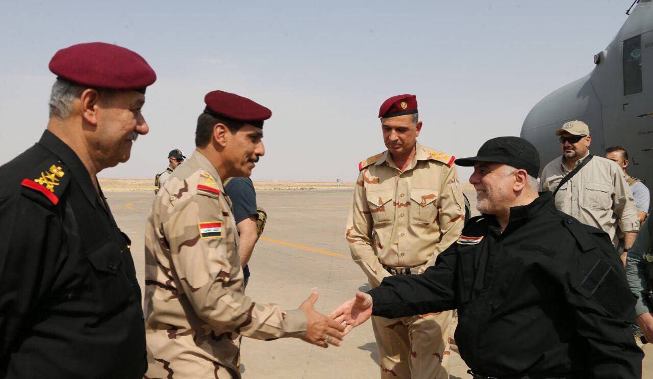 Iraqi Prime Minister Haider al-Abadi is pictured in Mosul