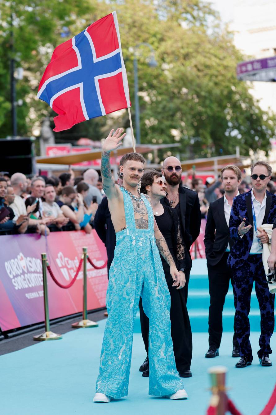 Eurovision Song Contest's 'Turquoise Carpet' event in Vienna