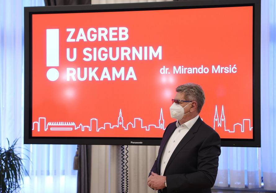 Zagreb: Kandidat za gradonačelnika Mirando Mrsić predstavio program "Zagreb u sigurnim rukama"