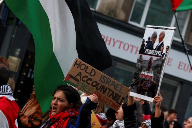 Pro-Palestinian protest in Brussels
