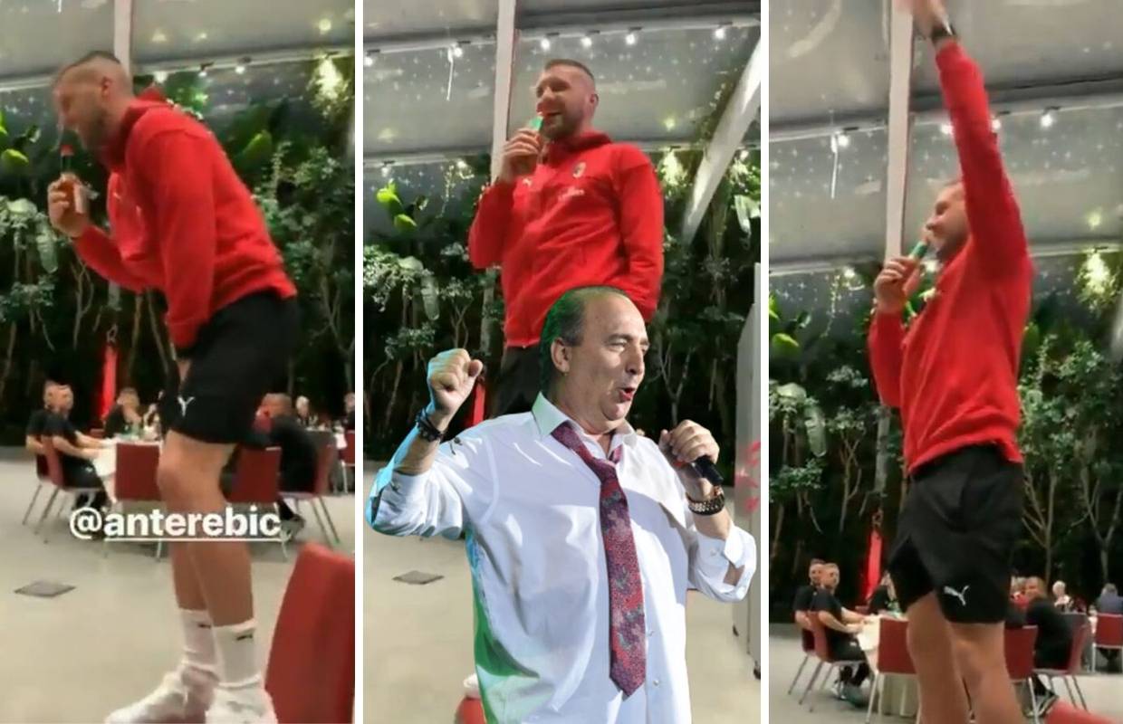 Dalmatinac u Milanu: Rebić je suigračima pjevao Grdijev hit