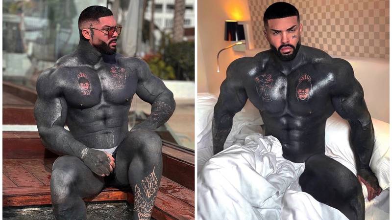 FOTO Cijelo tijelo mu je crno od tetovaža, a obujam ruke mu je 55 cm! Ovako je prije izgledao