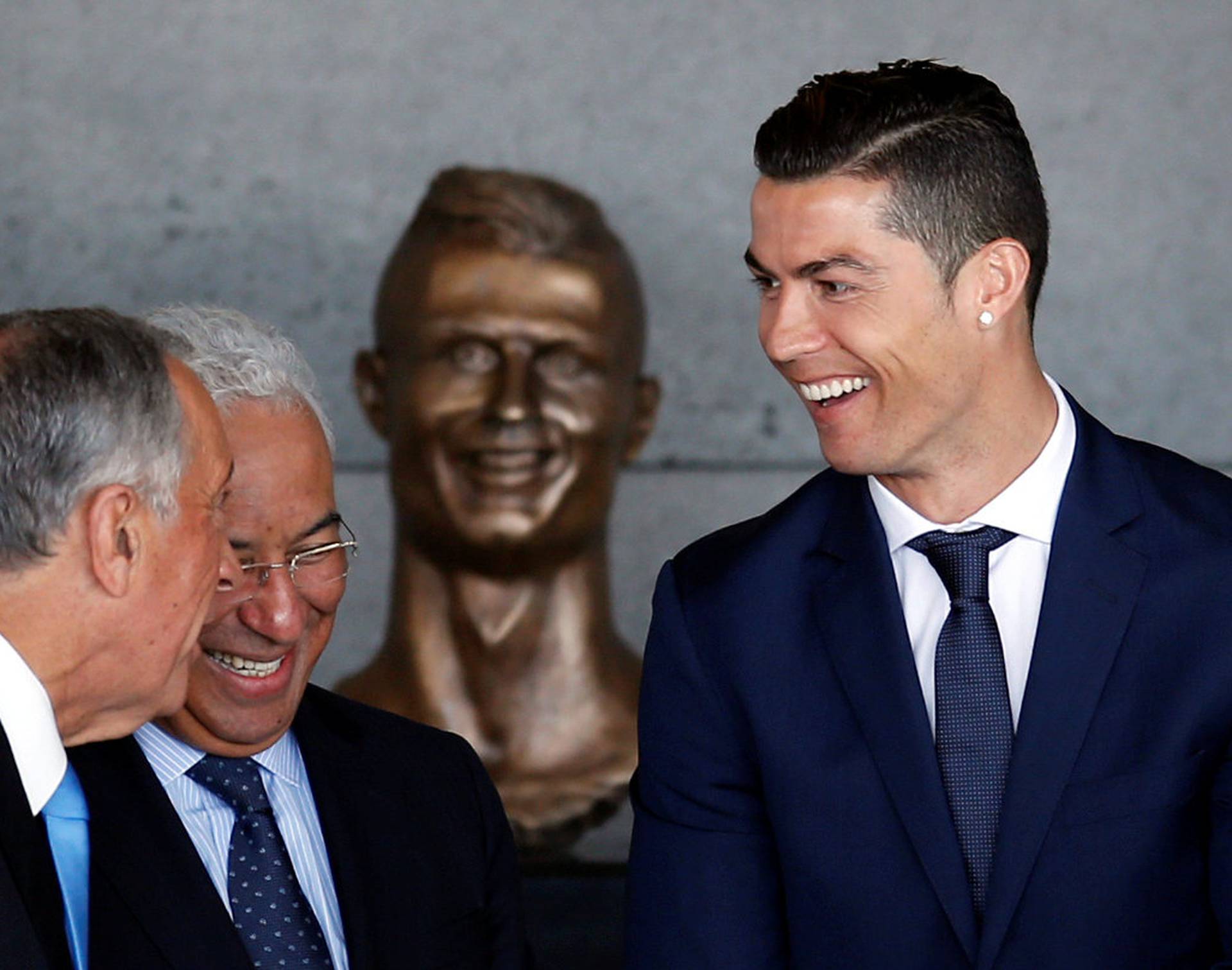 Real Madrid forward Cristiano Ronaldo attends the ceremony to rename Funchal airport as Cristiano Ronaldo Airport in Funchal