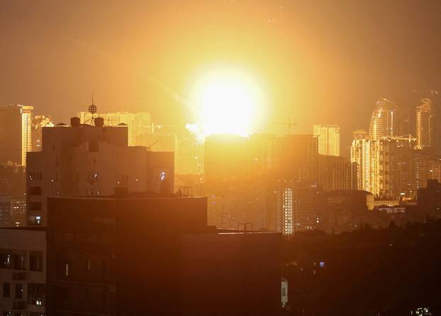 Russian missile and drone strike in Kyiv