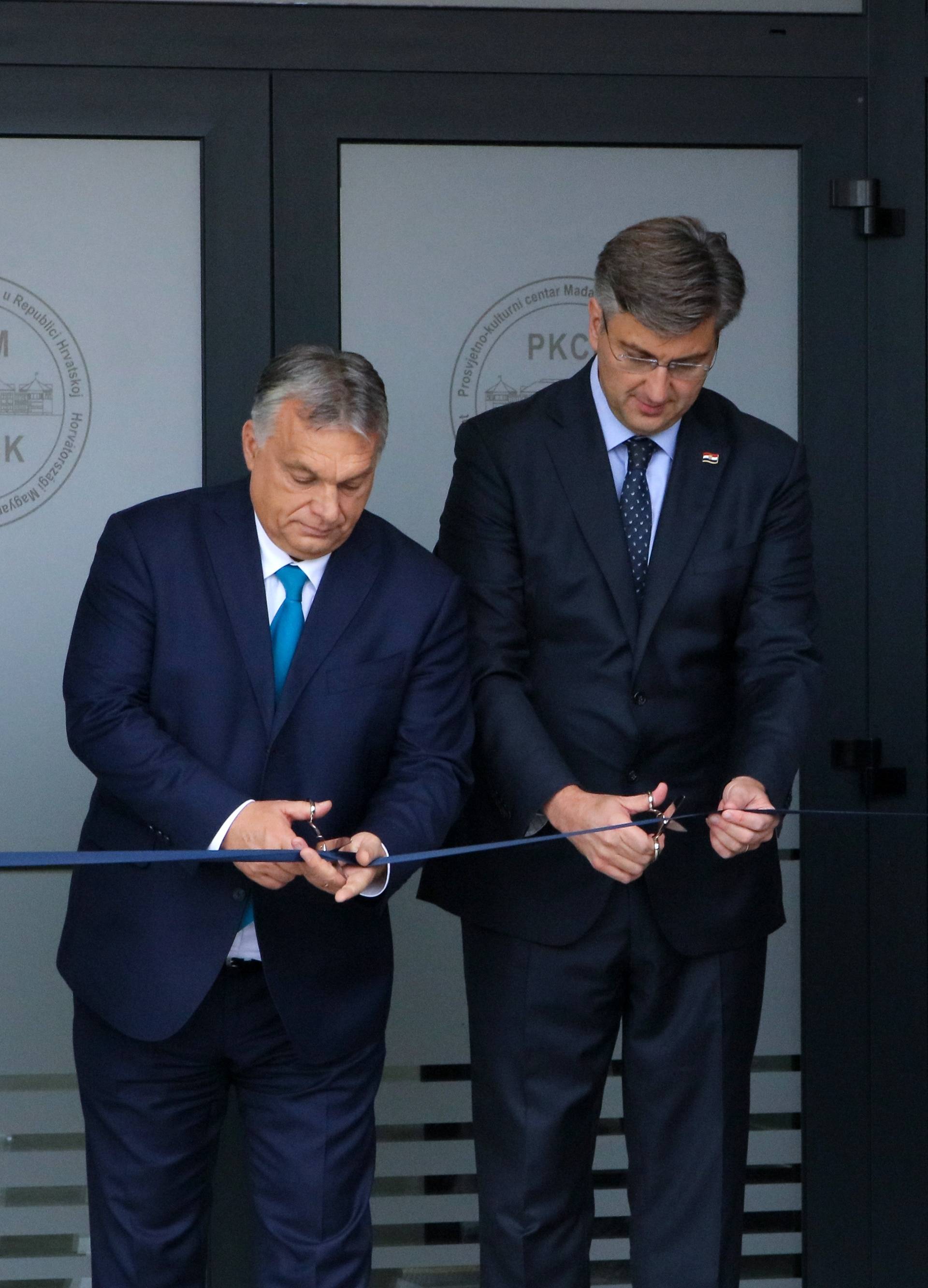 Plenković i Orban u Osijeku su otvorili mađarski učenički dom