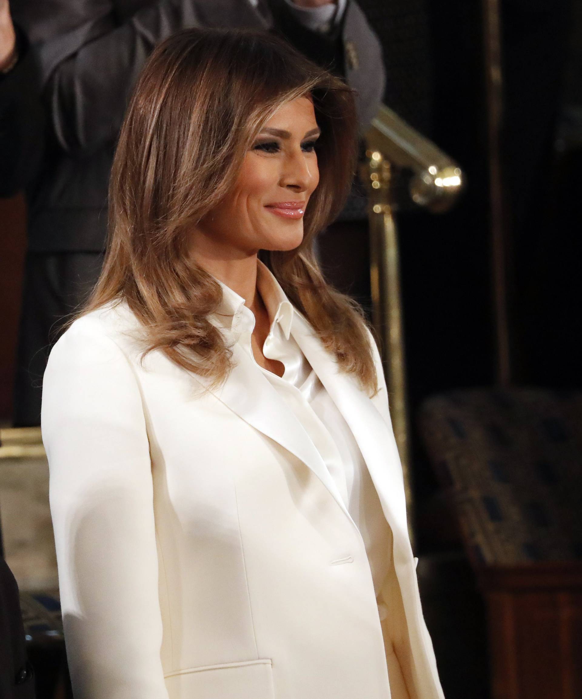 Melania Trump attends President Trump's State of the Union address in Washington