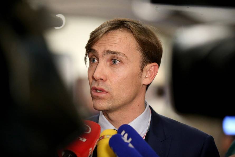 Zagreb: Dario Šimi? dao izjavu za medije nakon održane izborne skupštine HNS-a