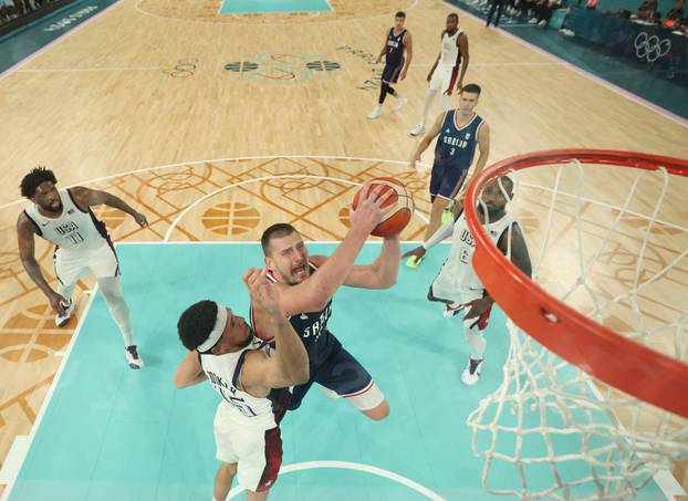 Basketball - Men's Semifinal - United States vs Serbia