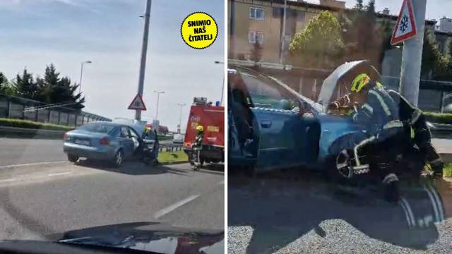 VIDEO Pa kako? Nije skrenuo ni lijevo ni desno i zabio se u stup kod Arene: 'Izgledalo je strašno'