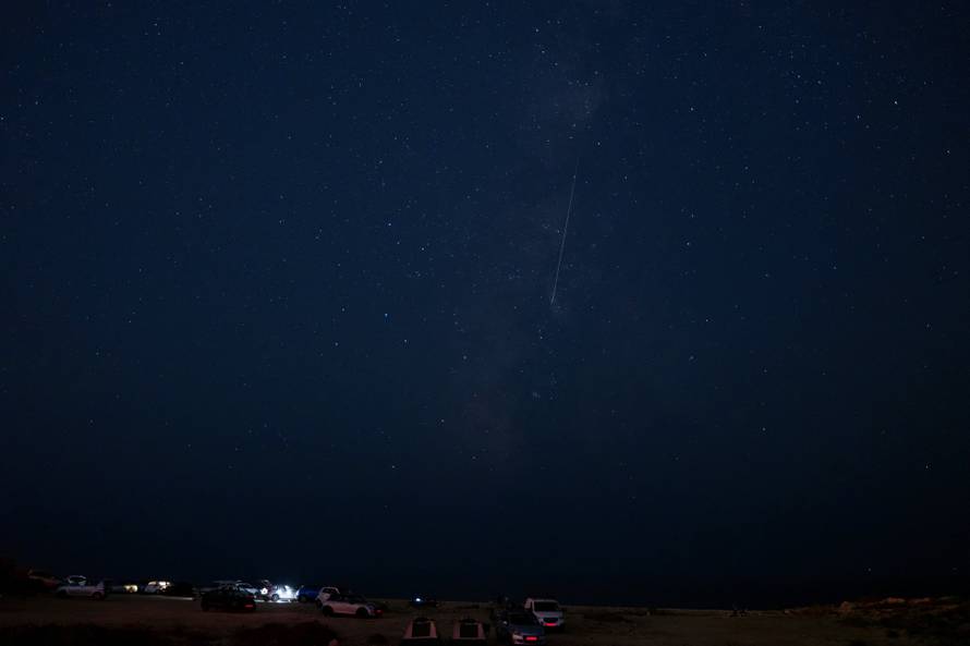 Annual Perseid meteor shower over Malta