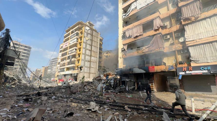 Aftermath of strikes in Beirut