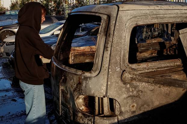 Aftermath of a Russian missile and drone attack in Kyiv