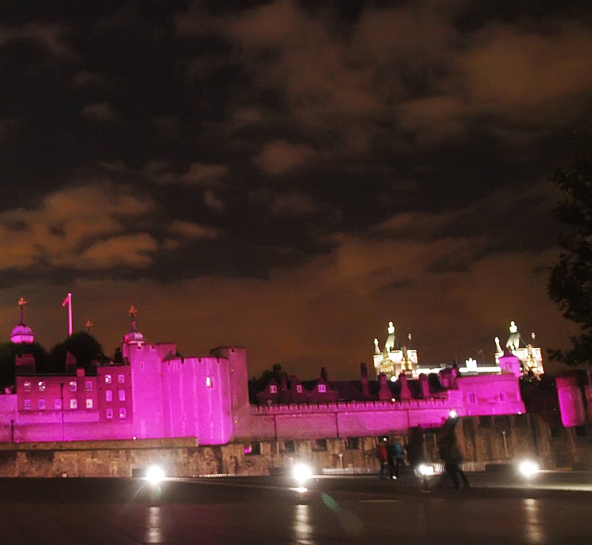 Landmarks turn pink for charity