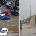 VELIKA POPLAVA U Splitu auti i ljudi jedva prolaze, &scaron;ahtovi izbijeni, nastao 'slap'