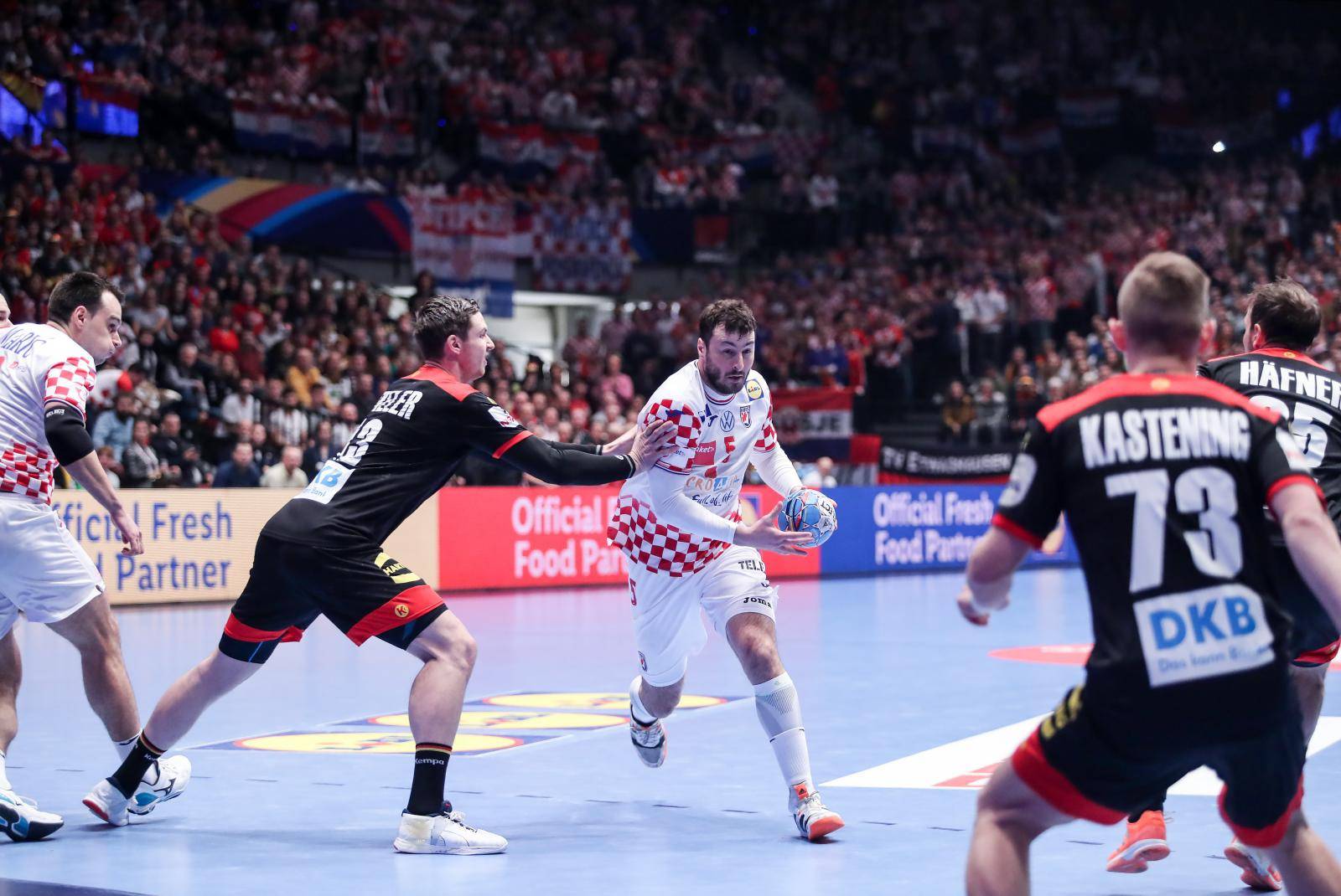 Hrvatska i Njemačka u utakmici 2. kola skupine I Europskog prvenstva u rukometu