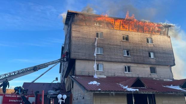 Fire breaks out in a hotel in Kartalkaya Ski Resort