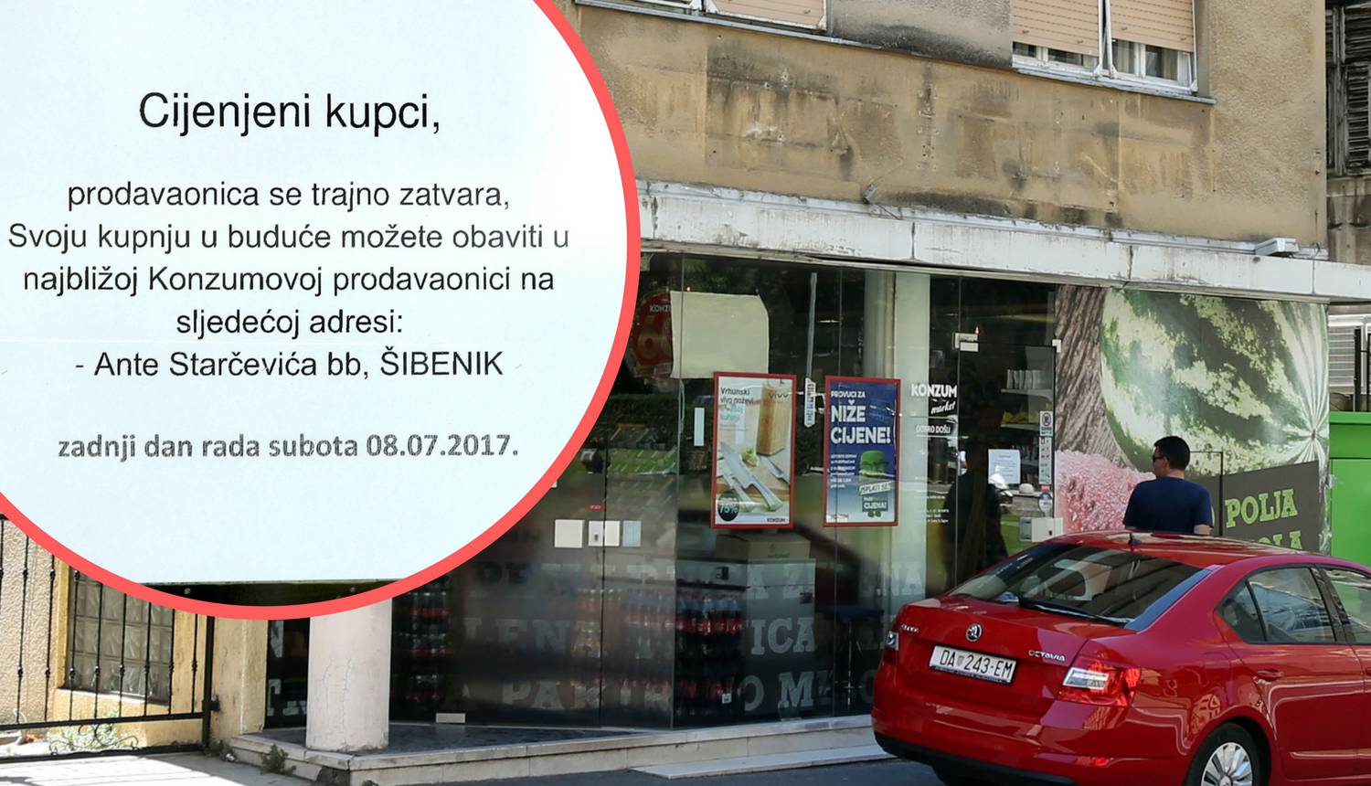 Počelo je zatvaranje trgovina Konzuma: 'Cijenjeni kupci...'