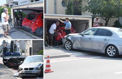 Pretjecala pa udarila u ogradu, garažu i auto parkiran u njoj...