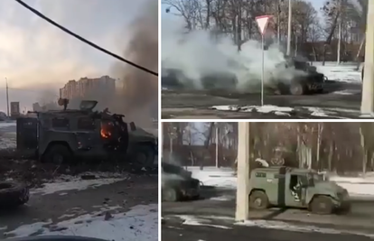 Pogledajte snimku: Na ulicama Harkiva gore ruska vojna vozila