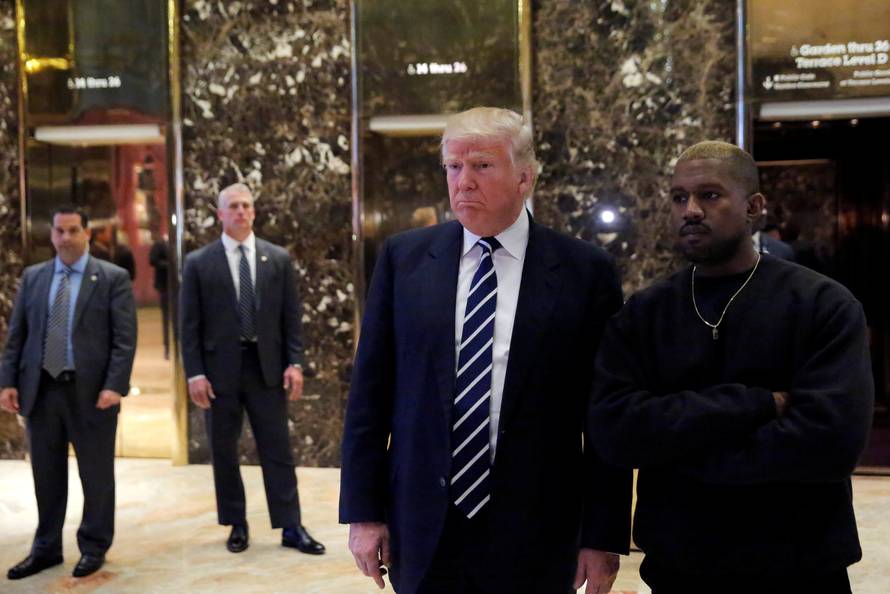 Musician Kanye West meets with U.S. President-elect Donald Trump at Trump Tower in Manhattan, New York City