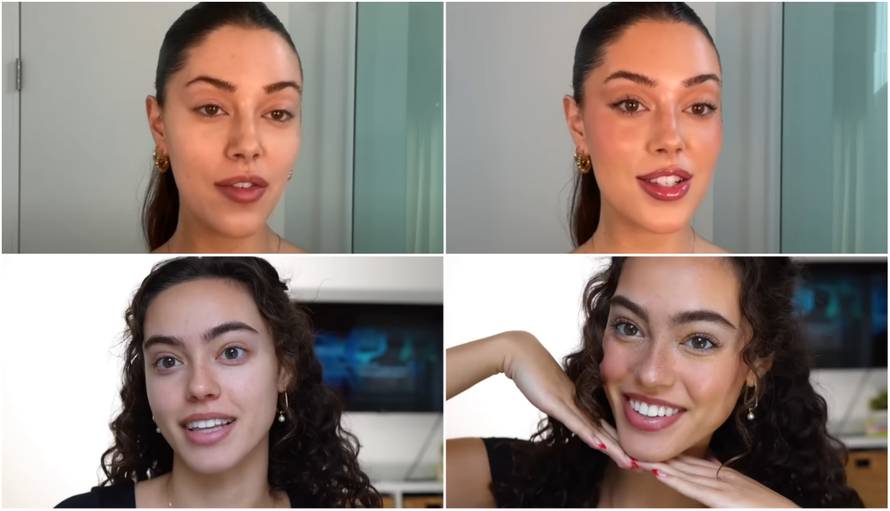 Pogledajte razliku između lica bez šminke i 'no make-up looka'