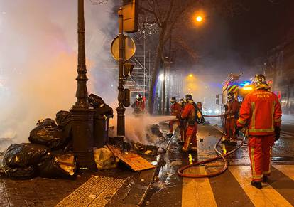 Anti-pension bill protest in Paris