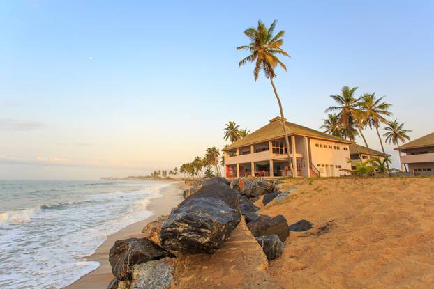 View of beach in Cape Cost, Ghana