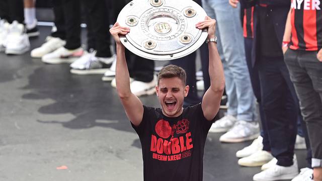 Bayer Leverkusen's championship celebration