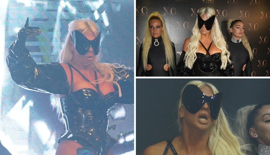 Karleuša u Beogradu nastupala s naočalama koje su joj prekrile lice, spomenula i supruga Duška