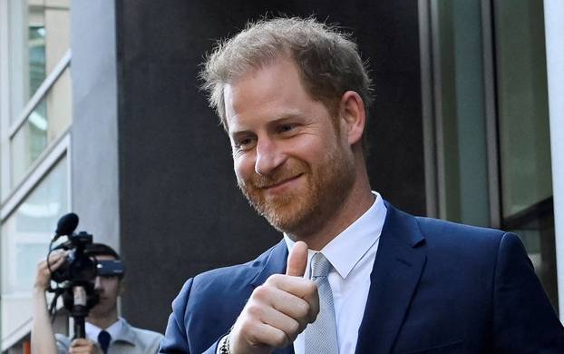 FILE PHOTO: Britain's Prince Harry, Duke of Sussex's lawsuit against a newspaper group, in London