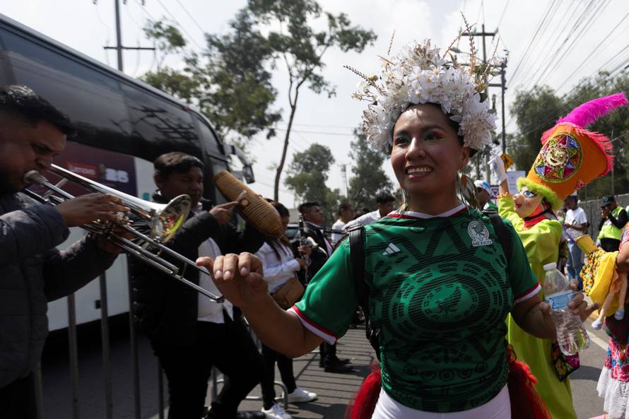 Protest march ahead of the opening match of the 2026 FIFA World Cup in Mexico City
