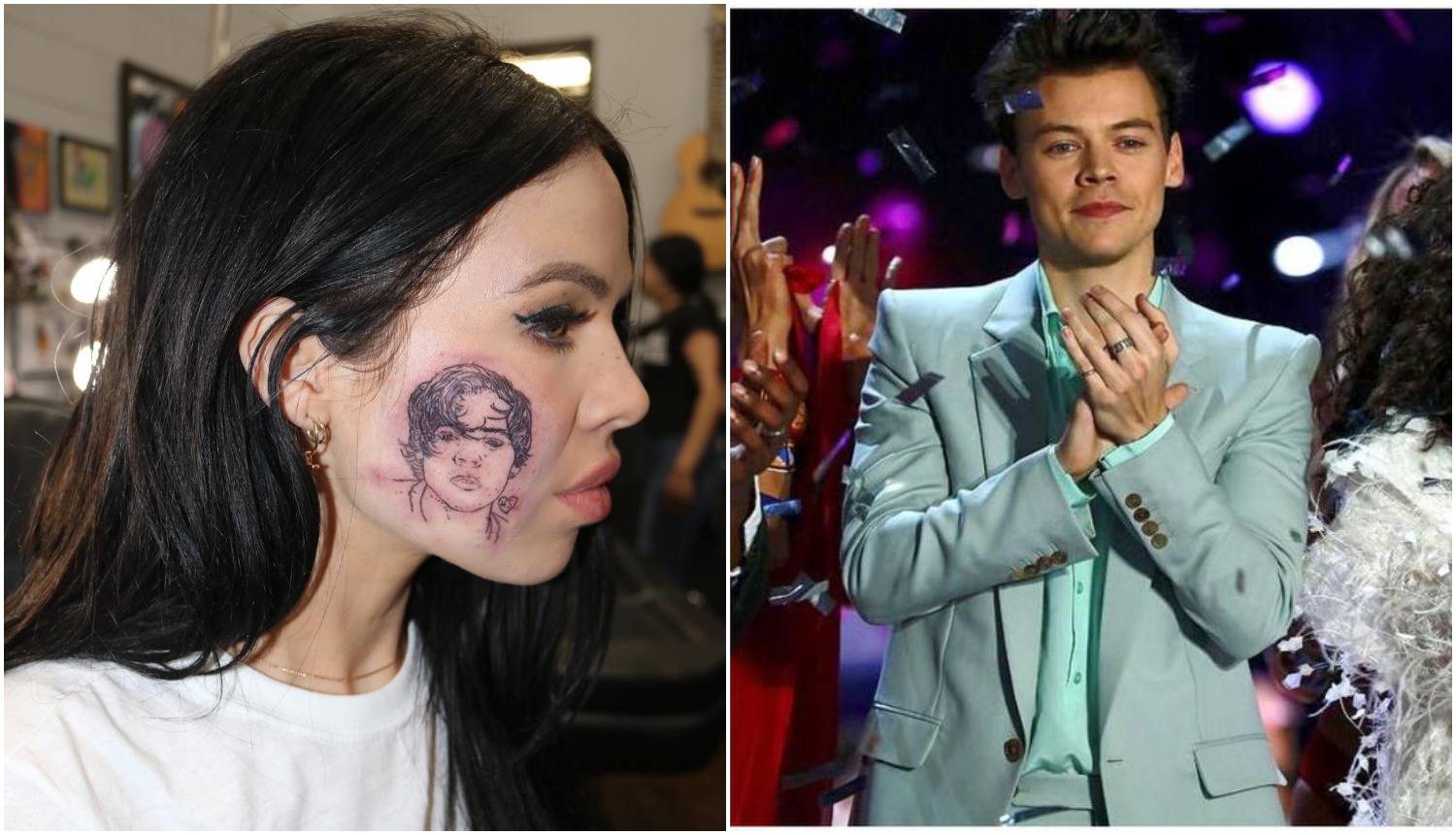 Rođendanski dar: Pjevačica na lice tetovirala Harryja Stylesa