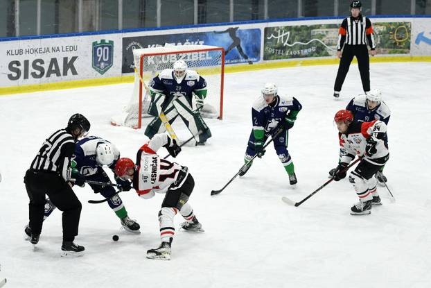Sisak: Susret hokejaša Siska i Jesenica u Alpskoj hokejaškoj ligi
